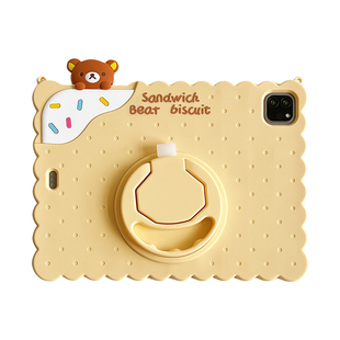 23款苹果ipad平板保护套air5硅胶卡通10.2英寸360旋转支架mini7防摔A2602适用pro11第十代air2壳儿童可爱七八