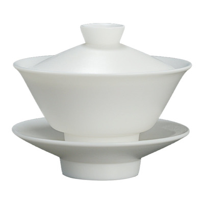 省级大师作品白瓷三才盖碗古垚