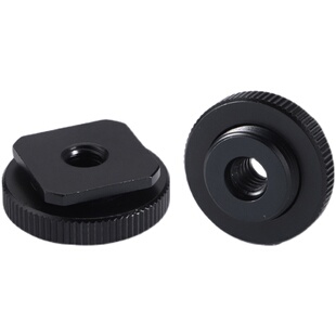 金属热靴1/4转5/8单双层转换螺丝4分1上下锁紧闪光灯快拆支架底座