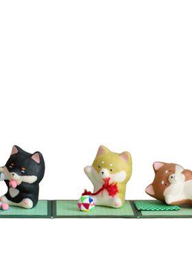 京都龙虎作和纸招福萌趣摆件送礼