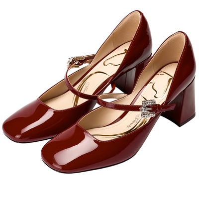 73hours法式红色玛丽珍鞋