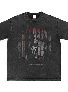 Slipknot水洗做旧复古短袖T恤