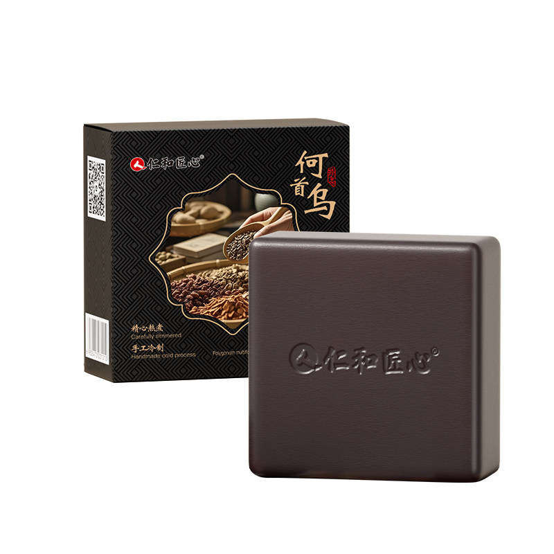 仁和何首乌侧柏叶洗发头皂中药去屑止控油痒蓬松变黑发品牌旗舰店