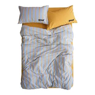 美好商店at home四件套{油画小镇}100纯棉夏季简约ins条纹水洗棉