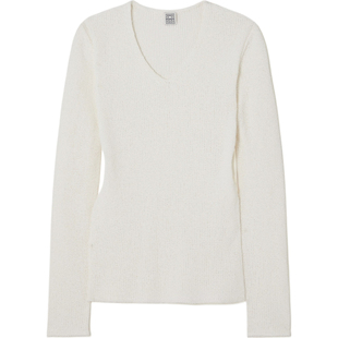 【折扣】TOTEME 女秋冬内搭圈圈针织白色毛衣