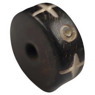 西藏天然牦牛骨隔片藏式灵骨雕刻隔珠星月金刚菩提手串文玩垫片珠