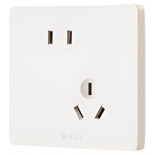 公牛插座正品官方旗舰店开关插座大面板肤感5孔插座开关g12米绒白