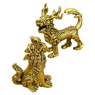 黄铜龙之九子狴犴赑屃螭吻蚣蝮椒图蒲牢狻猊饕餮睚眦摆件文玩把件