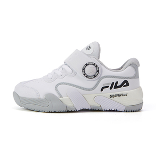 FILA斐乐童鞋场上专业网球鞋春秋季款男女小童防滑专业运动鞋白