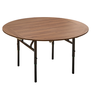 4档升降餐桌折叠小饭桌便携小户型10人家用方桌实木多功能大圆桌