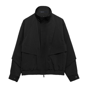 原创男装秋冬暗黑山本风重磅立体裁剪拼接设计感休闲夹克外套男潮