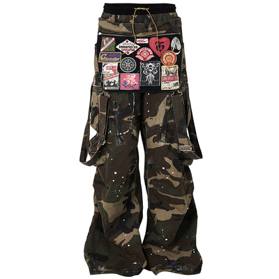 GLACIERBOY迷彩背带工装裤