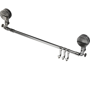 吸盘毛巾架强力浴室伸缩收纳置物免打孔厕所挂钩卫生间浴巾架挂杆