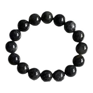 缅甸翡翠手串天然A货黑色乌鸡手串卡13.4mm翡翠圆珠手链一物一证