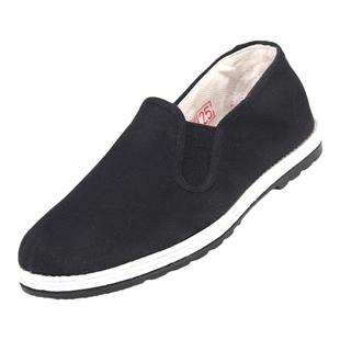 老北京布鞋男机制黑色单鞋防滑耐磨春秋季老布鞋懒人一脚蹬工作鞋