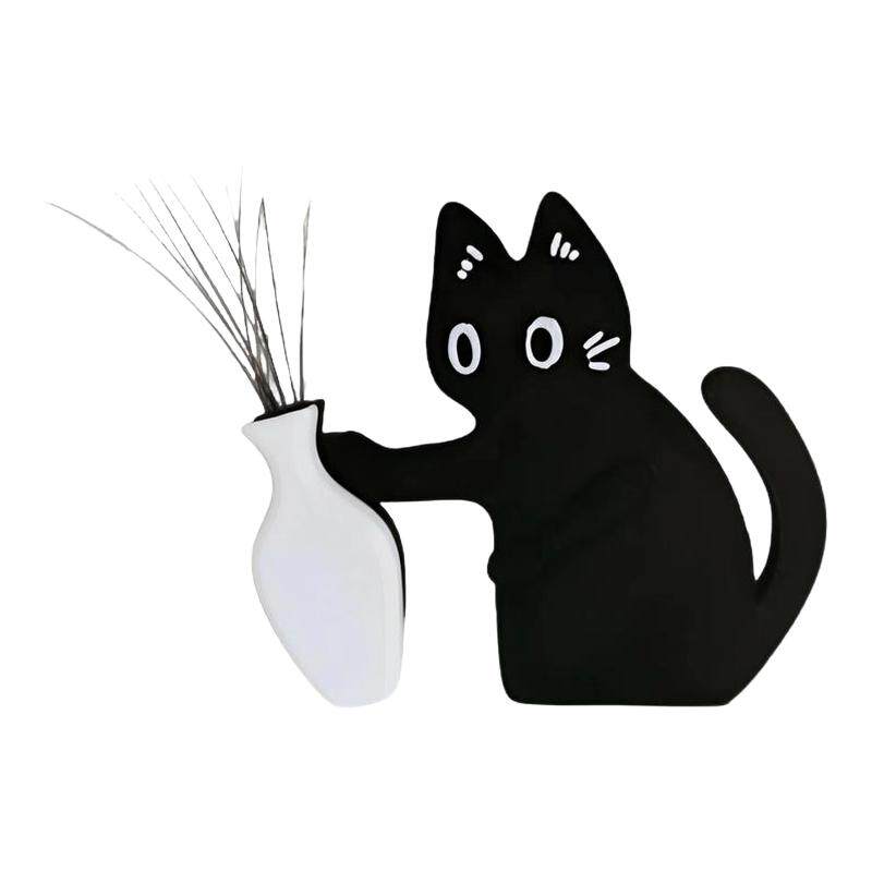 小猫推瓶子磁吸式冰箱贴胡须收纳