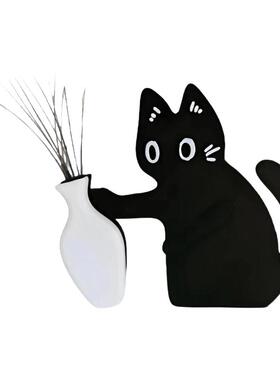 小猫推瓶子磁吸式冰箱贴胡须收纳