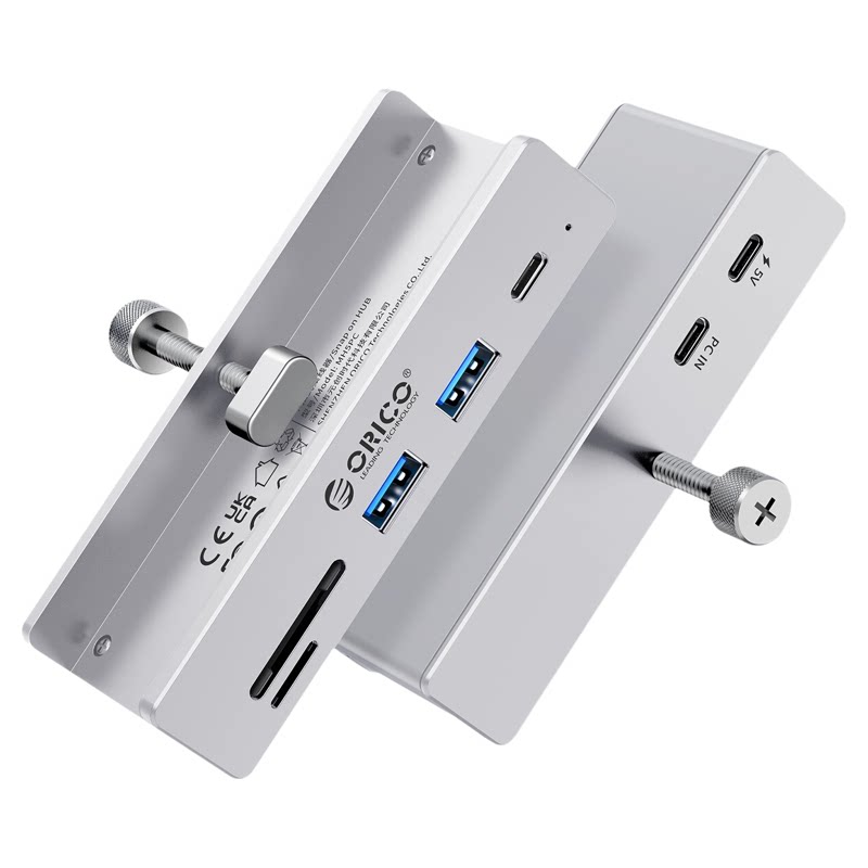 ORICO/奥睿科Type-C分线器USB3.2 Gen2 hub扩展坞10Gbps集线器铝合金卡扣式拓展器