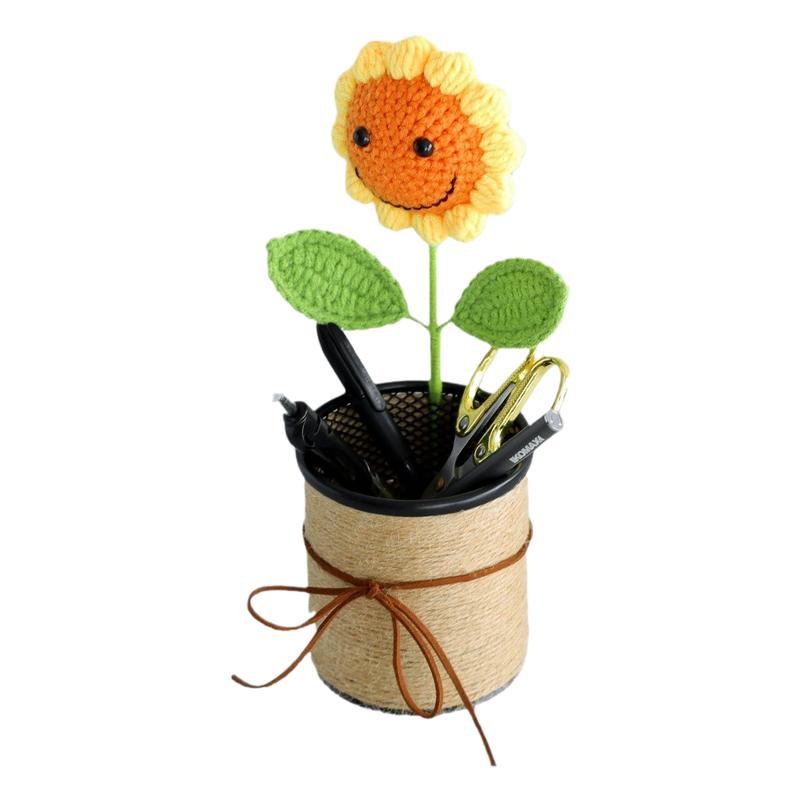 教师节礼物手工向日葵笔筒成品