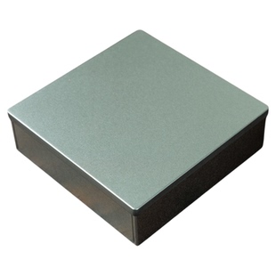 网红津田阳子曲奇饼干铁盒礼盒直角银色方形马口铁包装盒空盒烘焙