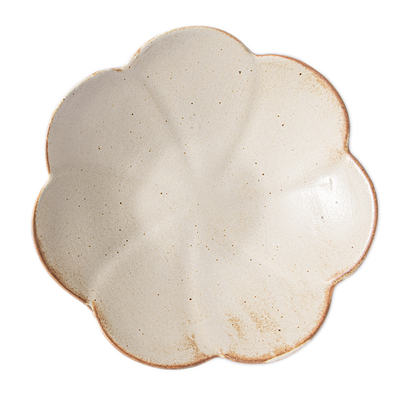 粗陶手作陶瓷菜盘仪式感早餐盘