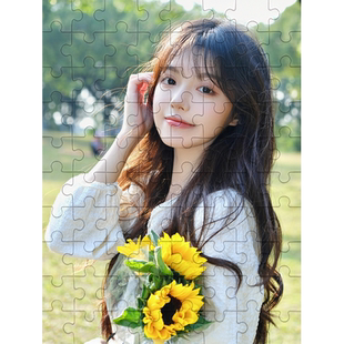 定制做1000片木质拼图照片人像相片diy带框情侣男女朋友七夕礼物