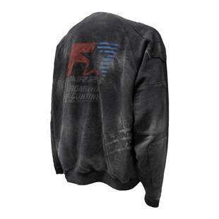 Far Archive重磅赛车盔甲水洗做旧喷砂潮流wookvibe垫肩双层卫衣