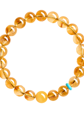 【100%官方正品】招财黄水晶手串