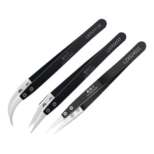 防静电陶瓷绝缘镊子不锈钢陶瓷可换头聂孑耐高温电子维修工具套装