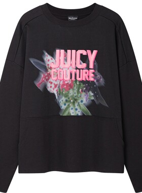 JuicyCouture橘滋黑色印花卫衣