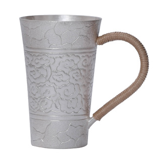 乔师傅全银茶杯纯银999主人杯水杯女男办公室杯子泡茶创意马克杯