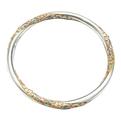 燕归月行呤国风珐琅足银轻奢手镯