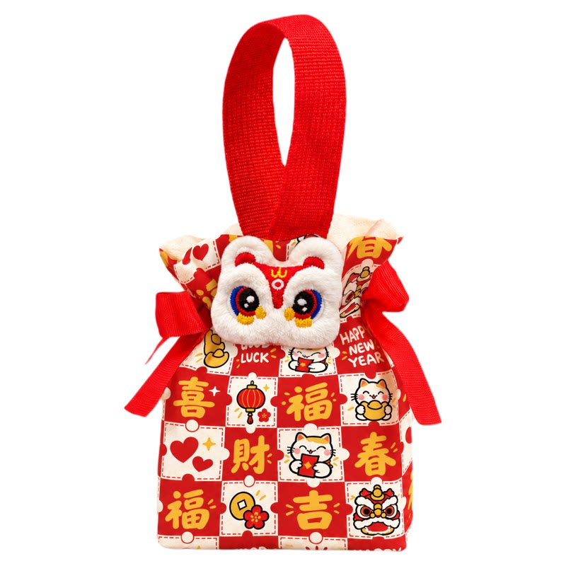 春节礼品袋喜庆可爱卡通手提袋子