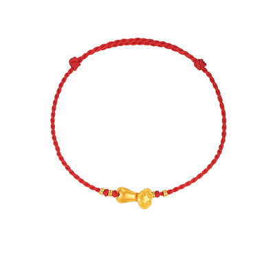 古法黄金心安如意手链明牌珠宝