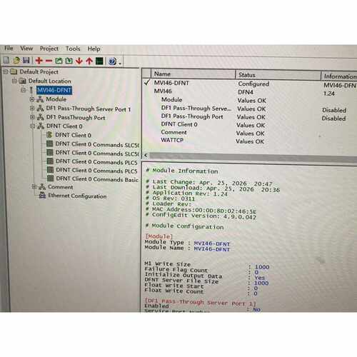 议价MVI46DFNT以太网接口模块新适用