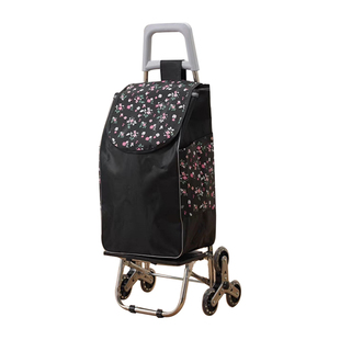 不锈钢购物车买菜小拉车大号便携折叠爬楼家用老人手拉车行李推车