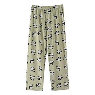 新款睡裤女长裤夏季纯棉薄款卡通休闲舒适宽松可外穿春秋天家居裤