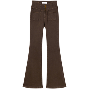 【超模裤】Miss Sixty2025秋季新款牛仔裤女V型高腰显瘦喇叭长裤