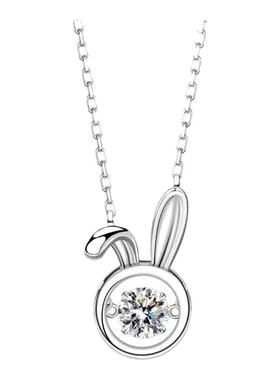 纯银S925兔子项链灵动款甜美气质
