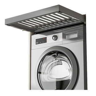 洗衣机隐形晾衣架阳台上方抽拉伸缩挂架裤架反弹烘干机晾衣杆拉篮