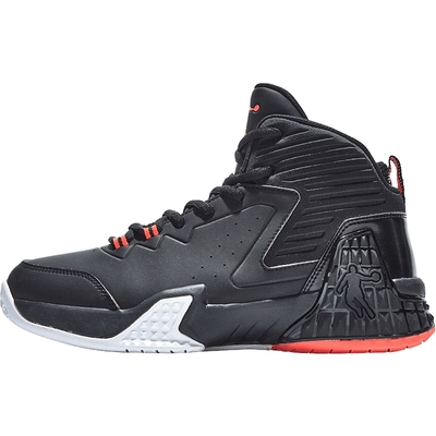 乔丹皮面减震实战红色篮球鞋