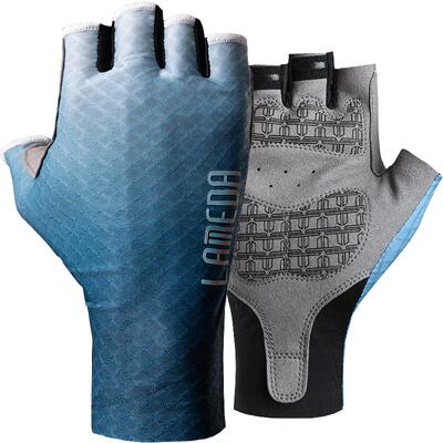 兰帕达透气减震骑行半指手套