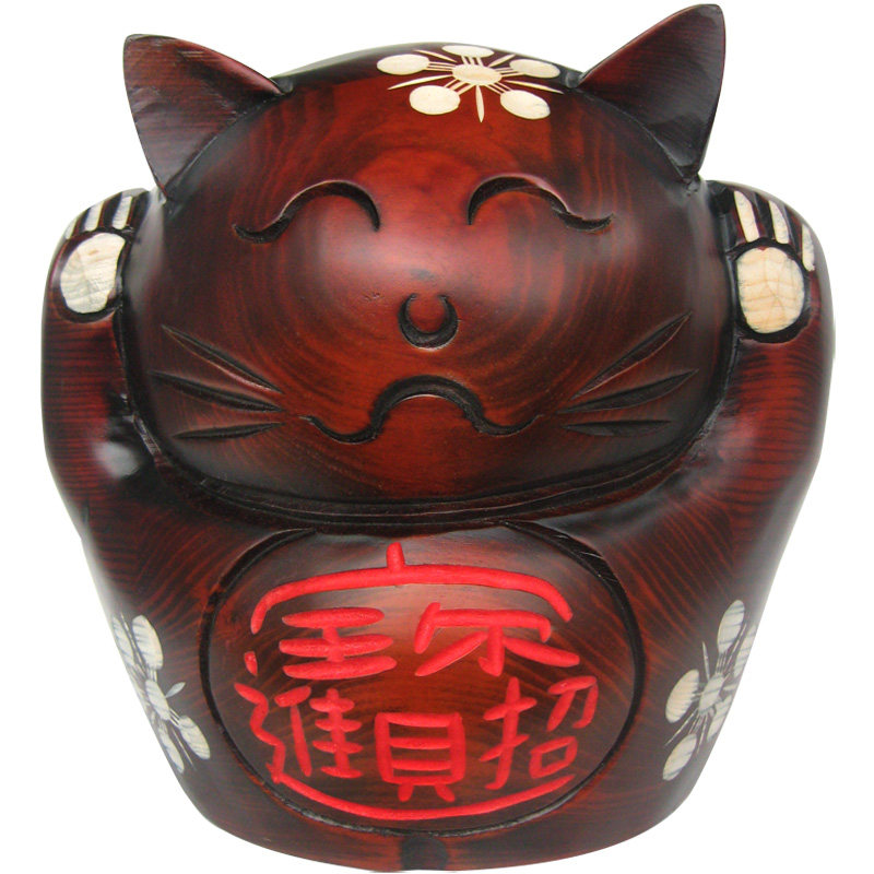 招财猫花脸居家小摆件开店存钱罐