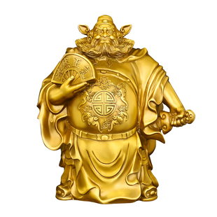 黄铜钟馗摆件天师钟馗赐福坐像聚纳福家居客厅办公室财装饰工艺品