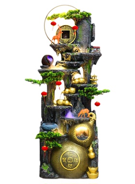 加湿器客厅招财葫芦假山循环水系