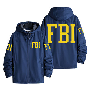 FBI美国联邦调查局衣服男电影特工同款冲锋衣外套秋季宽松夹克加
