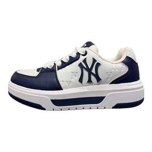 MLB男女印刻老花板鞋2025新款厚底增高运动休闲鞋学长鞋3ASXM075N