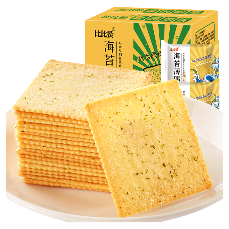 比比赞海苔薄脆饼干酥脆可口