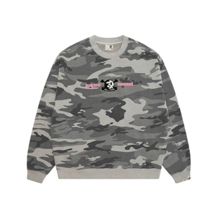 Aape联名erased图案刺绣迷彩圆领卫衣9740XAP