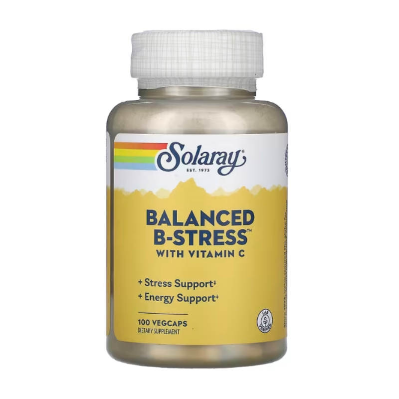 Solaray抗维生素B群压复合物力100 50 Timed Release B-Stress AM